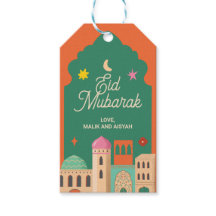Étiquettes de faveur Eid Mubarak | Voûtes dessinée