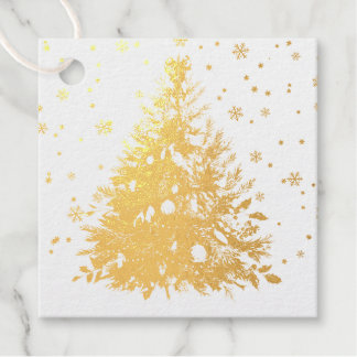 Étiquettes de faveur en feuille d'or pour arbre de