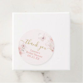 Étiquettes de faveur florales papillons