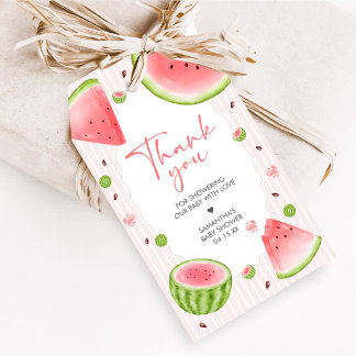 Étiquettes de Faveurs de Baby Shower Pastèque