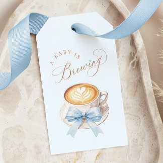 Étiquettes de faveurs de Brassage Bébé Bleu