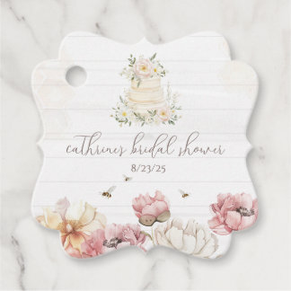 Étiquettes de Faveurs de Mariage Florales pour Fut