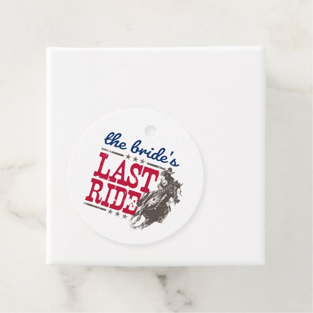 Étiquettes de Faveurs de Mariage Rouge & Bleu Le D (En situation)