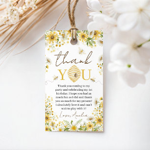 Étiquettes de Faveurs Florales Petite Abeille à Mi