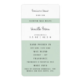 Étiquettes de fusion de cire à bougies personnalis