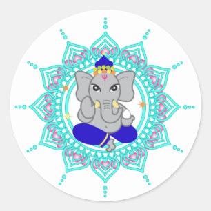 Étiquettes de Ganesha Bleu