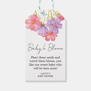 Étiquettes de graines pour Baby Shower Cosmos
