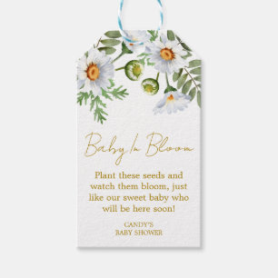 Étiquettes de graines pour Baby Shower Daisy