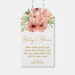 Étiquettes de graines pour Baby Shower Zinnia