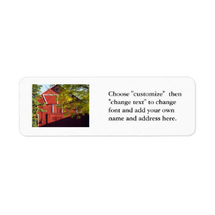 Étiquettes "de grange rouge"