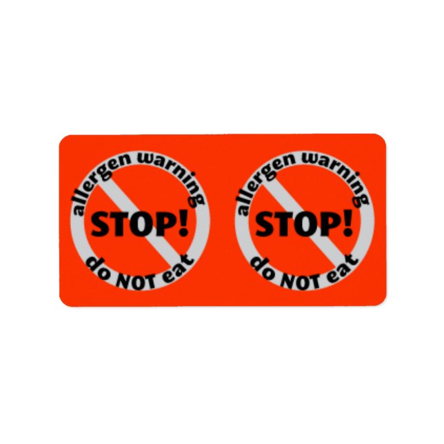 Étiquettes de la boîte - Allergène Avertissement N (Devant)