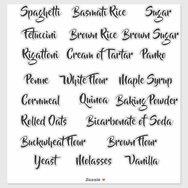 Étiquettes de la boîte de rangement (Feuille)