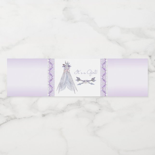 Étiquettes de la bouteille d'eau de Baby shower Te (Étiquettes simples)
