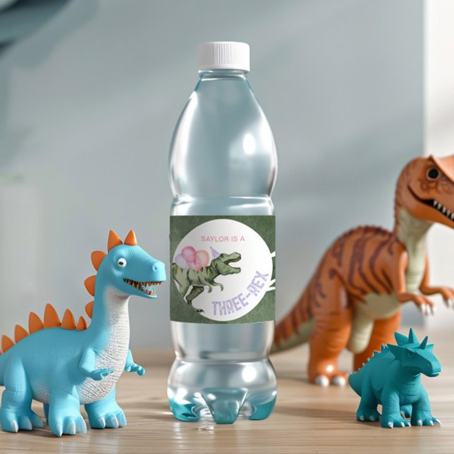 Étiquettes de la bouteille d'eau Dinosaur pour fil (Créateur téléchargé)