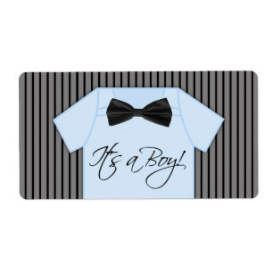 Étiquettes de la bouteille d'eau Little Man