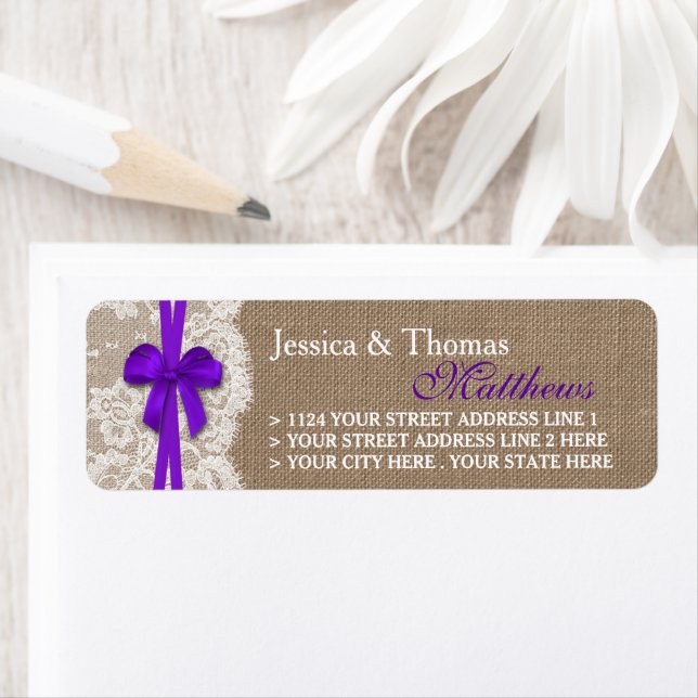 Étiquettes de la collection de Mariages Rustic Pur (En situation)