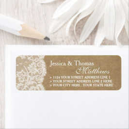 Étiquettes de la collection Mariage Kraft & Lace