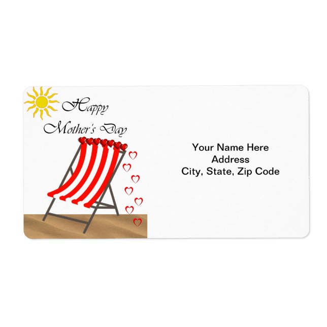 Étiquettes de la fête des mères (Devant)