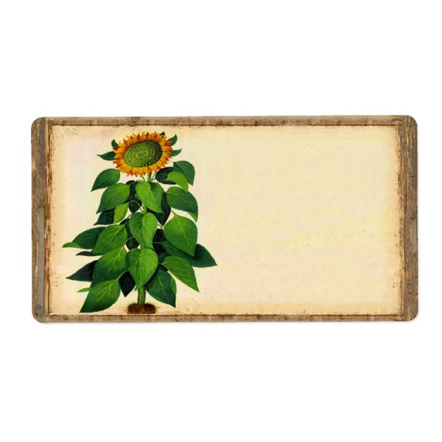 Étiquettes de la livraison de tournesol (Devant)