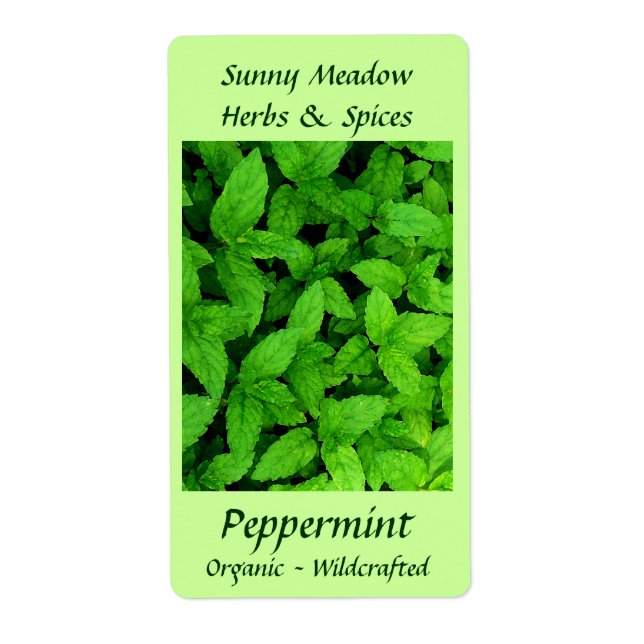 Étiquettes de la menthe poivrée (Devant)