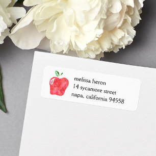 Étiquettes de l'adresse de retour de la pomme aqua