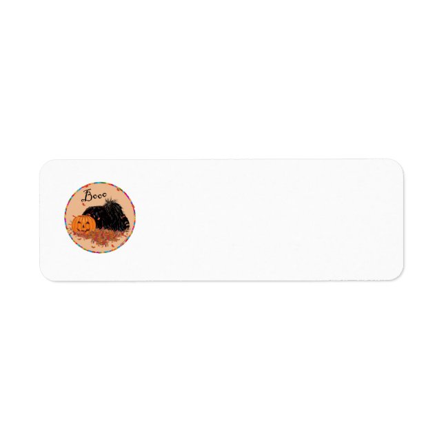 Étiquettes de l'adresse de retour d'Halloween à Pé (Devant)