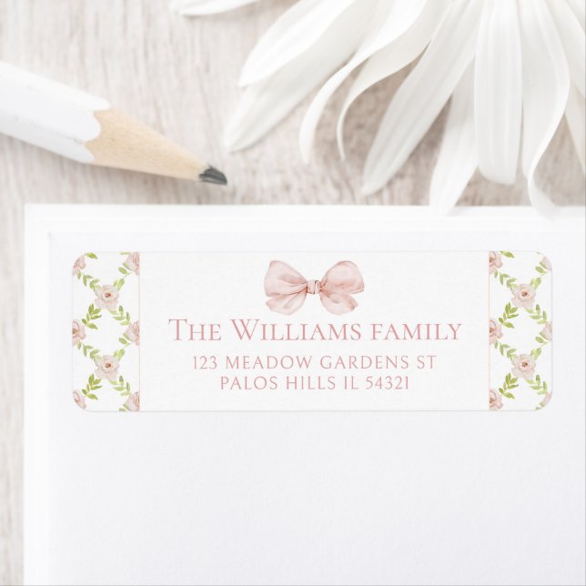 Étiquettes de l'adresse de retour du Baby shower r (En situation)