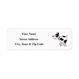 Étiquettes de l'adresse de retour du chien chiot