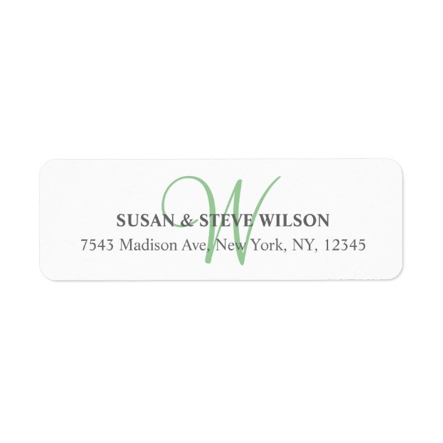Étiquettes de l'adresse de retour pour Mariages (Devant)