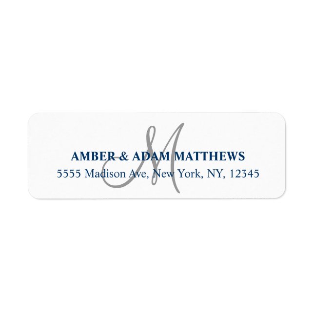 Étiquettes de l'adresse de retour pour Mariages (Devant)