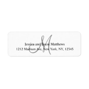 Étiquettes de l'adresse de retour pour Mariages