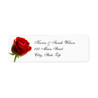 Étiquettes de l'adresse de retour Red Rose