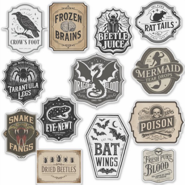 Étiquettes de l'association de bouteilles d'Hallow (Devant)