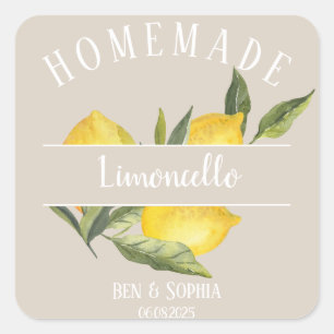 Étiquettes de Limoncello Italien Maison Rustique M