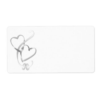 Étiquettes de livraison Silver Hearts