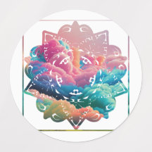 Étiquettes de mandala colorés