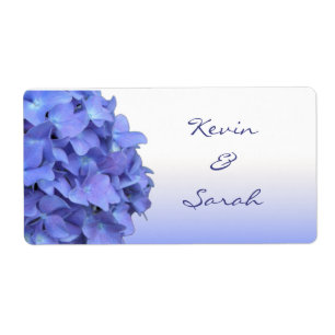 Étiquettes de mariage Blue Hydrangea