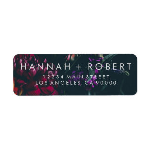 Étiquettes de mariage floral gothique