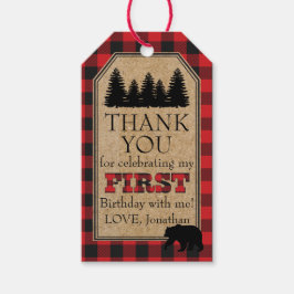 Étiquettes de Merci de Buffalo Plaid