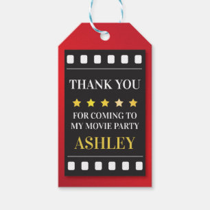 Étiquettes de Merci de film de billet de film de