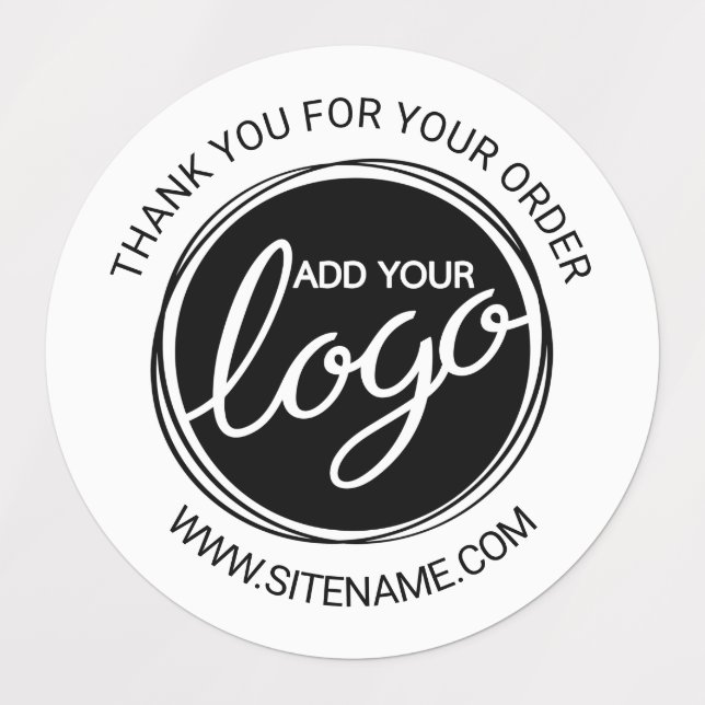 Étiquettes de Merci de logo d'entreprise personnal (Design 1)