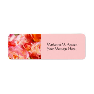 Étiquettes de message de nom et de titre Roses ros