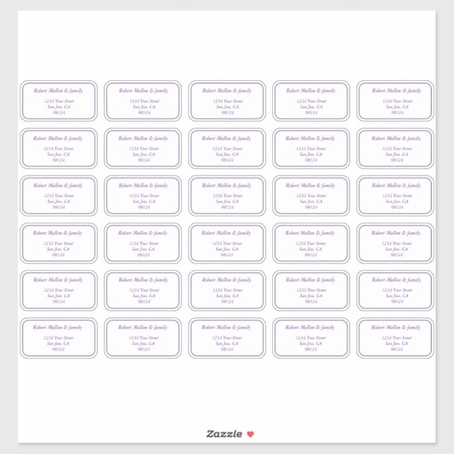 Étiquettes de messagerie du destinataire individue (Feuille)