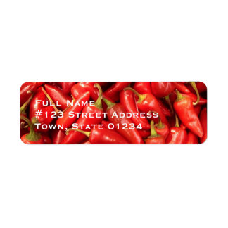 Étiquettes de messagerie pour poivre Chili