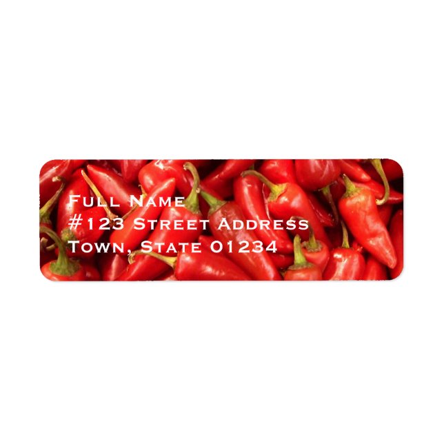 Étiquettes de messagerie pour poivre Chili (Devant)