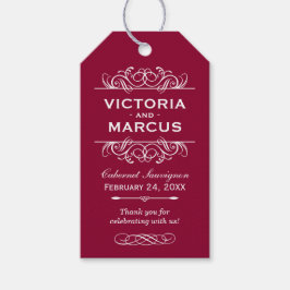 Étiquettes de monogramme de bouteille de vin de ma