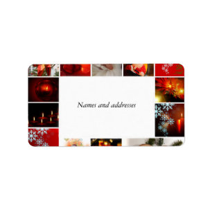 Étiquettes de Noël avec la frontière de vacance
