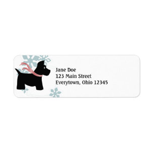 Étiquettes de Noël de chien de Scottie