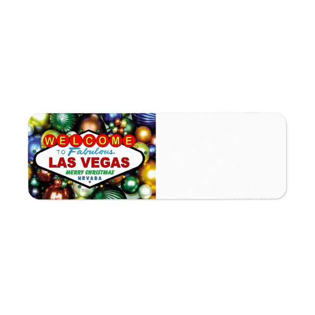 Étiquettes de Noël de Las Vegas (Devant)
