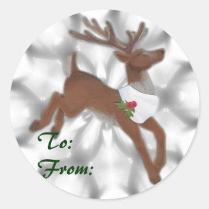 Étiquettes de Noël Reindeer